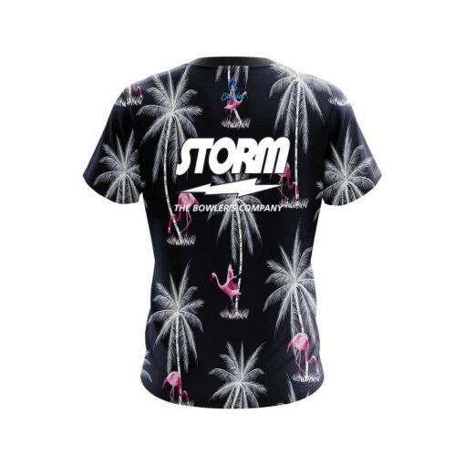 Storm Flamingo Palms CoolWick Bowling Jersey - Image 2