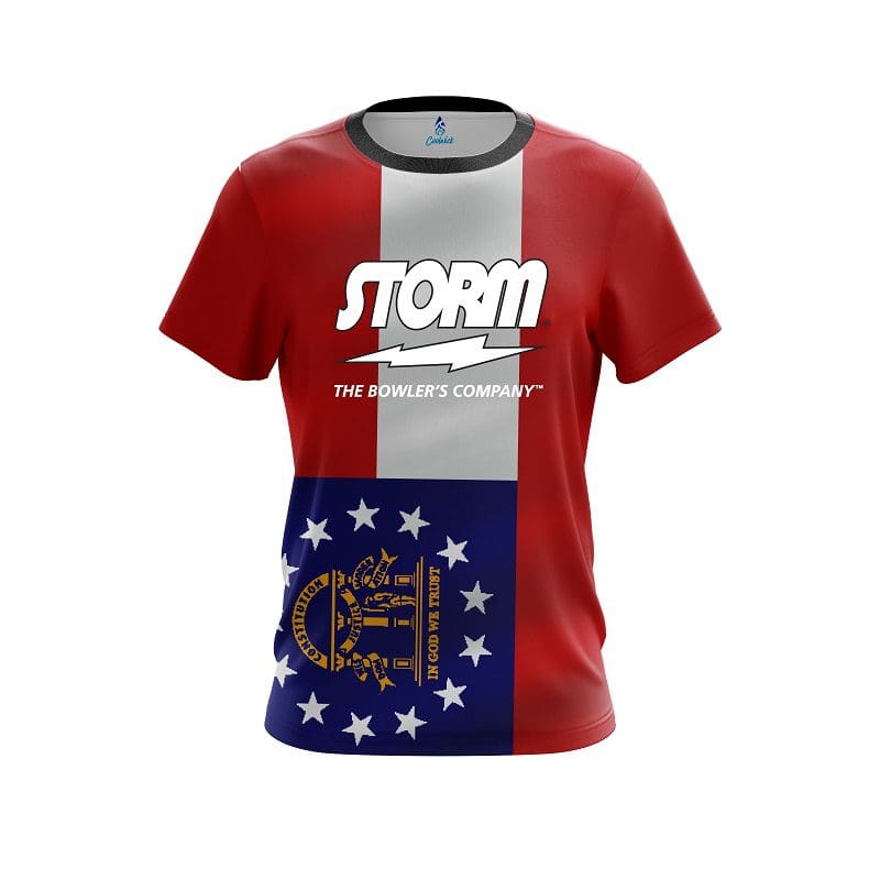 Storm Georgia Flag CoolWick Bowling Jersey