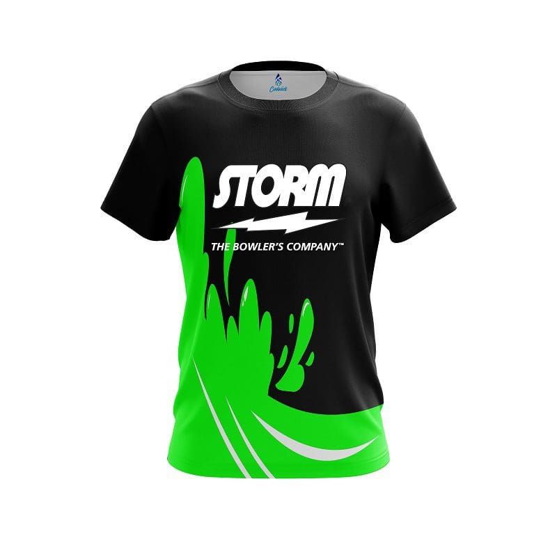 CoolWick Storm Green Splash Bowling Jersey 