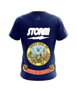 Alternative view of Storm Idaho Flag CoolWick Bowling Jersey