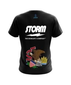 Alternative view of Storm Illinois Flag CoolWick Bowling Jersey