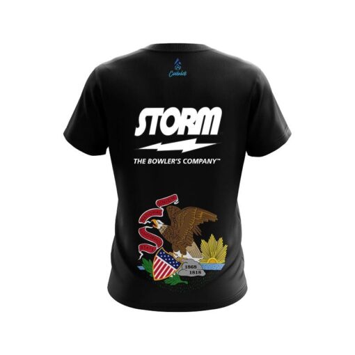 Storm Illinois Flag CoolWick Bowling Jersey - Image 2