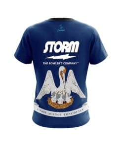 Alternative view of Storm Louisiana Flag CoolWick Bowling Jersey