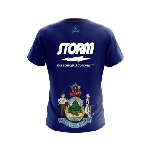 Storm Maine Flag CoolWick Bowling Jersey - Image 2