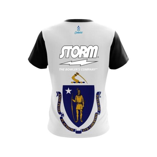 Storm Masssachucets Flag CoolWick Bowling Jersey - Image 2