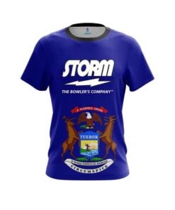Storm Michigan Flag CoolWick Bowling Jersey