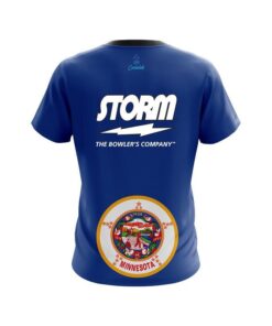 Alternative view of Storm Minnesota Flag CoolWick Bowling Jersey