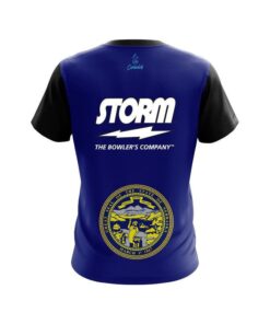 Alternative view of Storm Nebraska Flag CoolWick Bowling Jersey