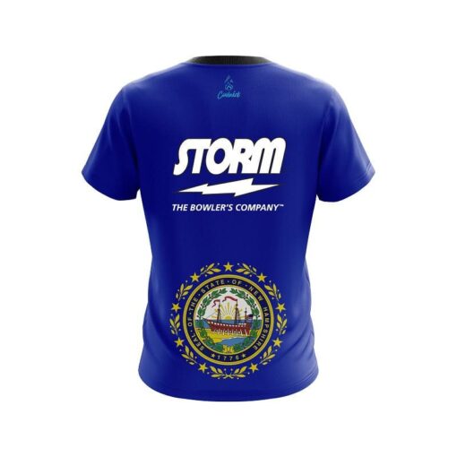 Storm New Hampshire Flag CoolWick Bowling Jersey - Image 2