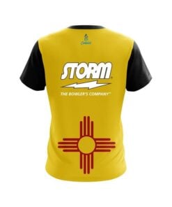 Alternative view of Storm New Mexico Flag CoolWick Bowling Jersey