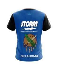 Alternative view of Storm Oklahoma Flag CoolWick Bowling Jersey
