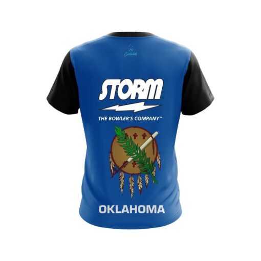 Storm Oklahoma Flag CoolWick Bowling Jersey - Image 2