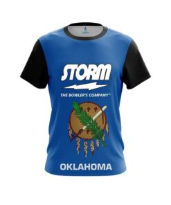 Storm Oklahoma Flag CoolWick Bowling Jersey