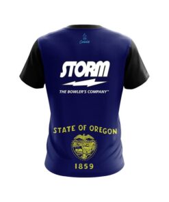Alternative view of Storm Oregon Flag CoolWick Bowling Jersey