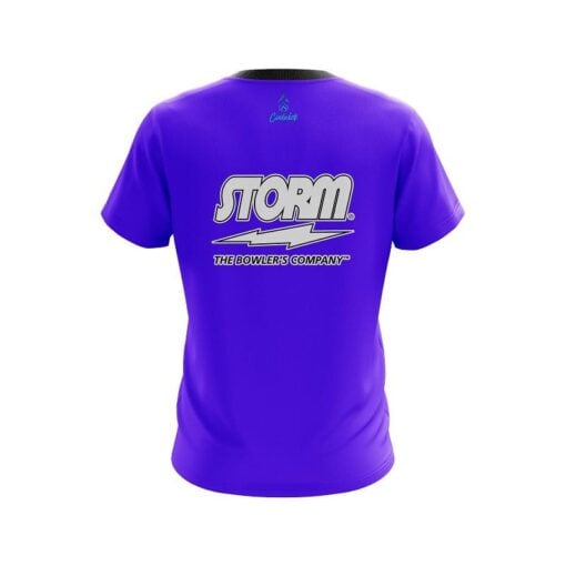Storm Plain Purple CoolWick Bowling Jersey - Image 2