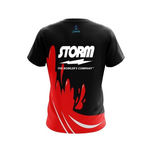 Storm Red Splash CoolWick Bowling Jersey - Image 2