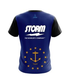 Alternative view of Storm Rhode Island Flag CoolWick Bowling Jersey