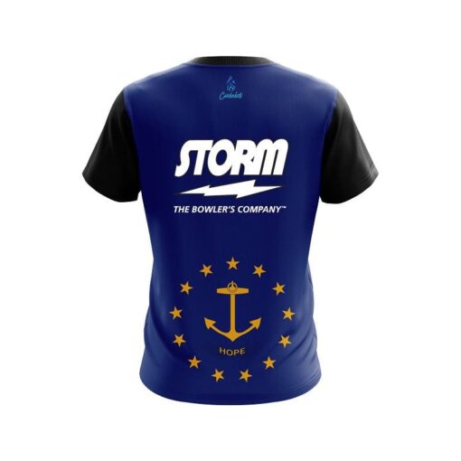 Storm Rhode Island Flag CoolWick Bowling Jersey - Image 2