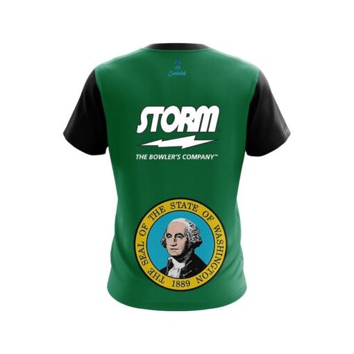 Storm Washington Flag CoolWick Bowling Jersey - Image 2