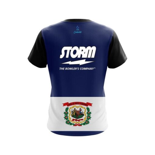 Storm West Virginia Flag CoolWick Bowling Jersey - Image 2