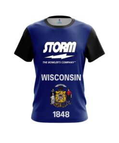 Storm Wisconsin Flag CoolWick Bowling Jersey