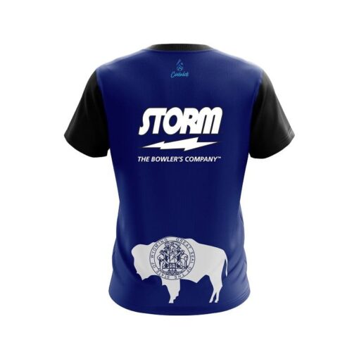 Storm Wyoming Flag CoolWick Bowling Jersey - Image 2