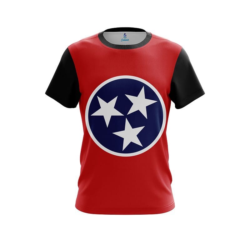 Plain Tennessee Flag CoolWick Bowling Jersey