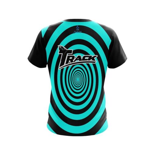 Track Aqua Swirl CoolWick Bowling Jersey - Image 2