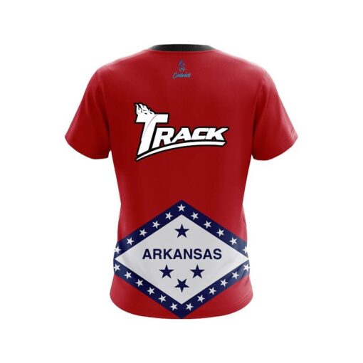Track Arkansas Flag CoolWick Bowling Jersey - Image 2