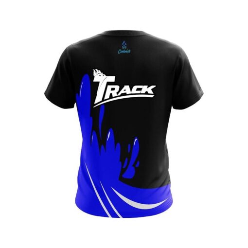 Track Blue Splash CoolWick Bowling Jersey - Image 2