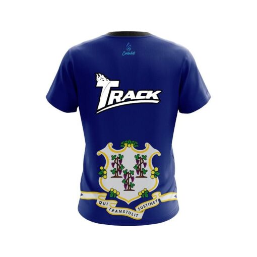 Track Connecticut Flag CoolWick Bowling Jersey - Image 2