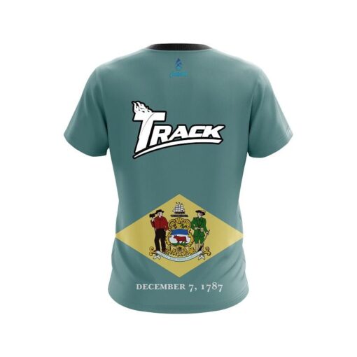 Track Delaware Flag CoolWick Bowling Jersey - Image 2