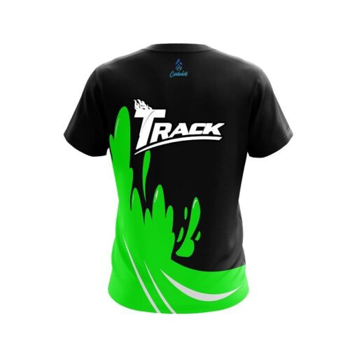 Track Green Splash CoolWick Bowling Jersey - Image 2
