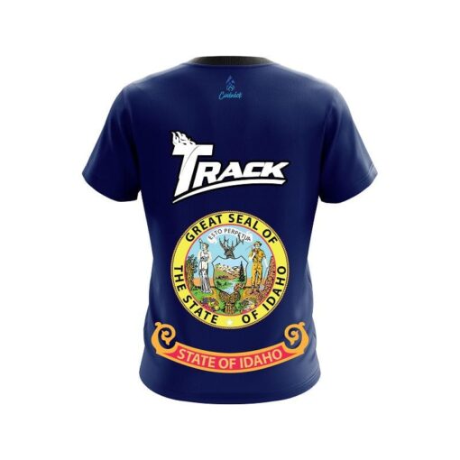 Track Idaho Flag CoolWick Bowling Jersey - Image 2