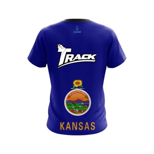Track Kansas Flag CoolWick Bowling Jersey - Image 2