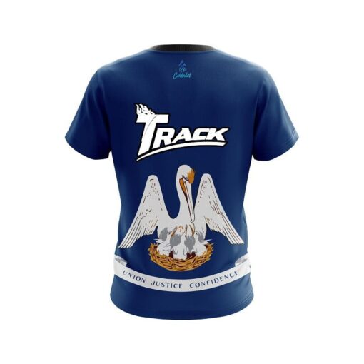 Track Louisiana Flag CoolWick Bowling Jersey - Image 2