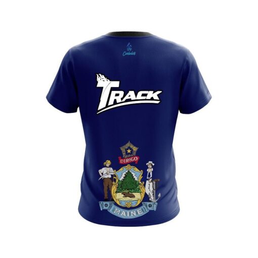 Track Maine Flag CoolWick Bowling Jersey - Image 2