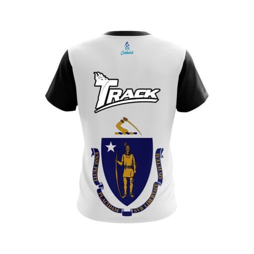 Track Masssachucets Flag CoolWick Bowling Jersey - Image 2
