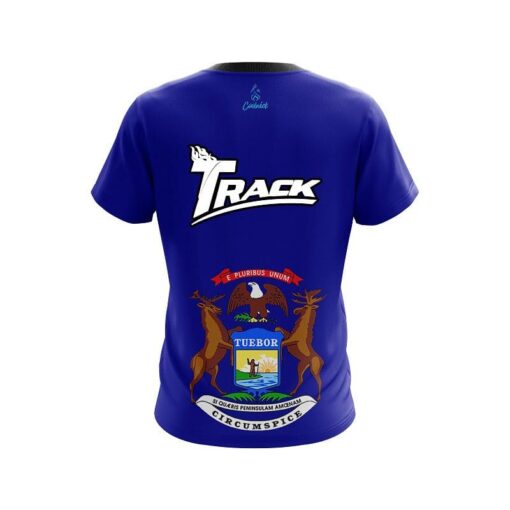 Track Michigan Flag CoolWick Bowling Jersey - Image 2