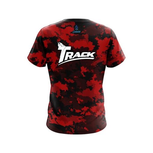 Track Military Red CoolWick Bowling Jersey - Image 2