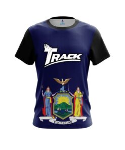 Track North Dakota Flag CoolWick Bowling Jersey