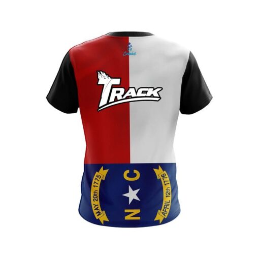 Track North Carolina Flag CoolWick Bowling Jersey - Image 2