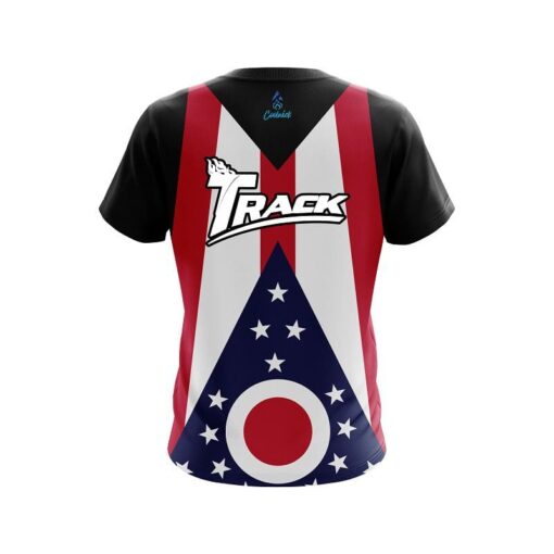 Track Ohio Flag CoolWick Bowling Jersey - Image 2