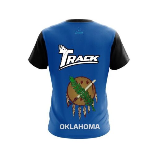 Track Oklahoma Flag CoolWick Bowling Jersey - Image 4