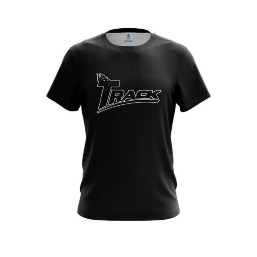 Track Plain Black CoolWick Bowling Jersey