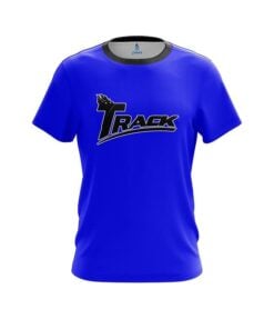 Track Plain Blue CoolWick Bowling Jersey