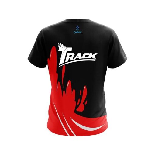 Track Red  Splash CoolWick Bowling Jersey - Image 2