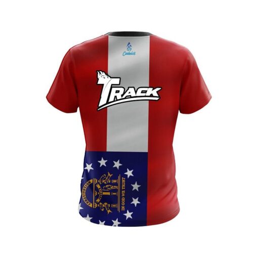 Track Georgia Flag CoolWick Bowling Jersey - Image 2