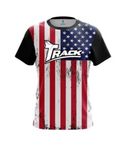 Track USA Flag CoolWick Bowling Jersey