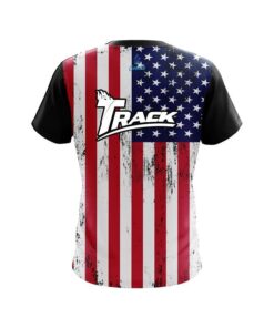 Alternative view of Track USA Flag CoolWick Bowling Jersey